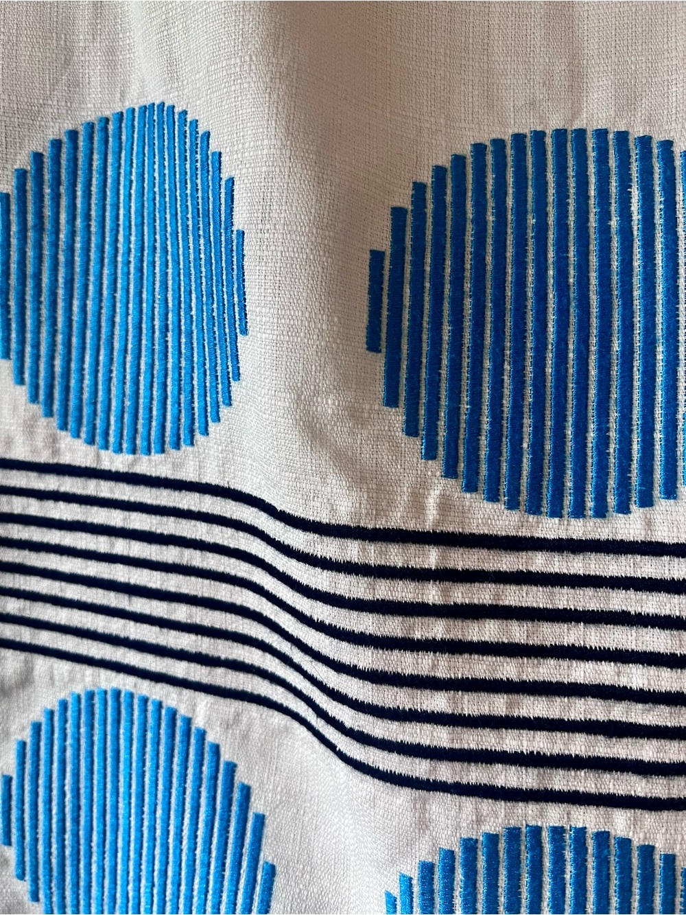 Boden Navy and Bright Blue Dot A-Line Skirt - Picture 6 of 8
